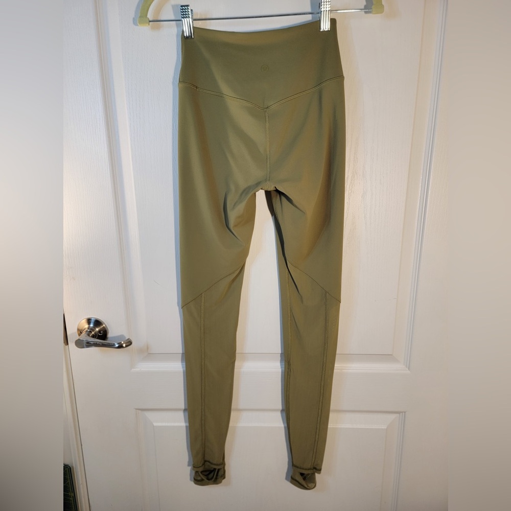 Lululemon•Nulu and Crisscross Mesh Stirrup Tight•Bronze Green•LIKE NEW•Sz 4 - Picture 7 of 16